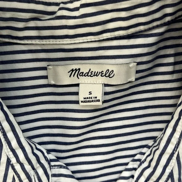 Madewell Striped Shirt Dress Size Small - Picture 4 of 5